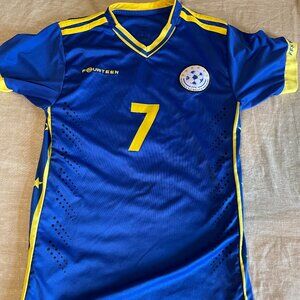Kosovo National Team 2018 Away  Youth Soccer Jersey, No. 7 Rasicha.